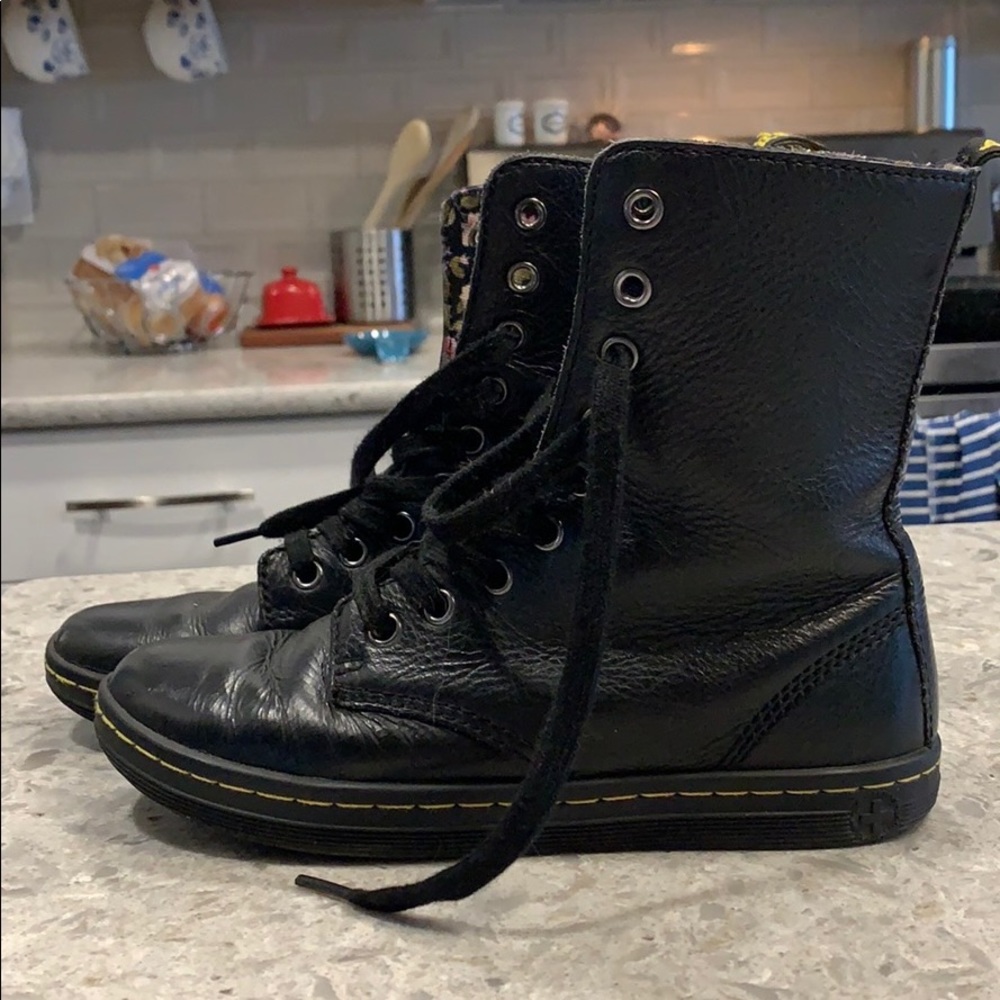 Dr. Martens Stratford black leather Moto boots